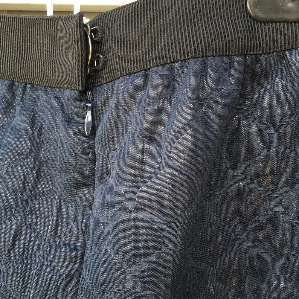 Vintage Ann Taylor LOFT Metallic Sheen Jacquard Mini Skirt Size 6 - Picture 7 of 8
